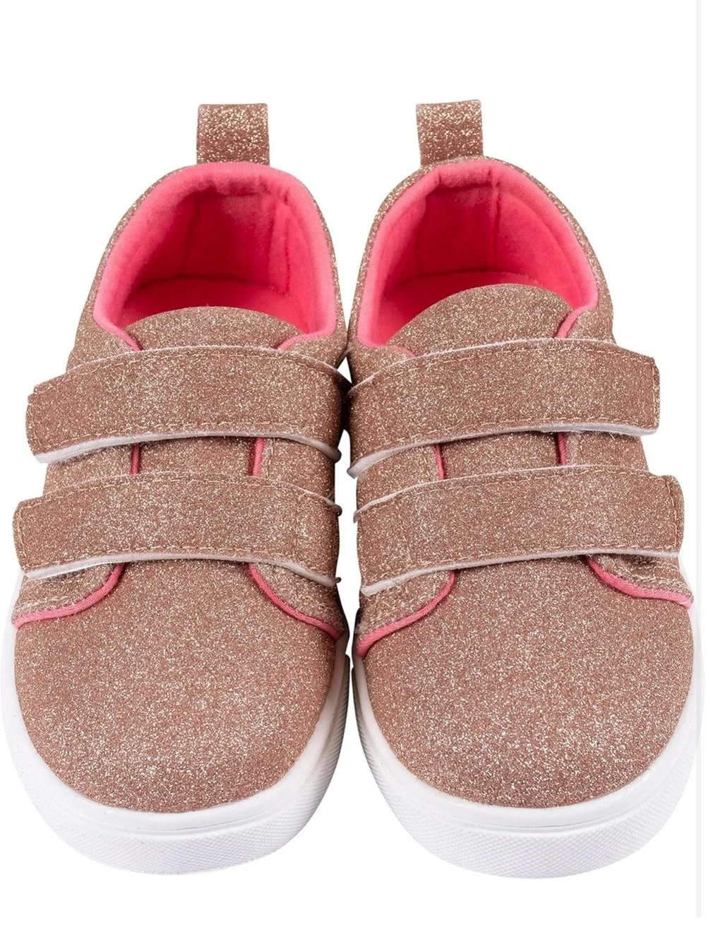 Gerber Rose Gold Glitter Velcro Toddler Sneakers